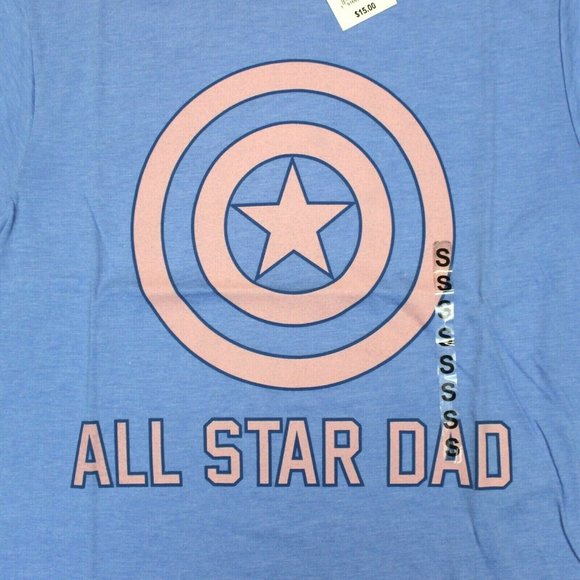 Marvel All Star Dad Tee - Blue - S - Picture 2 of 3
